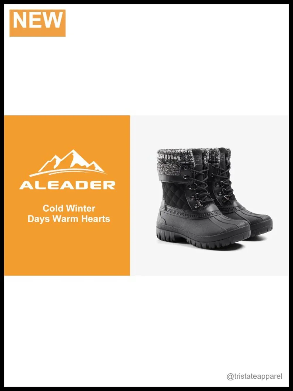 Women's Waterproof Snow Boots with Buckle Straps - Slip Resistant Winter Duck